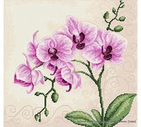 Luca-S Cross Stitch kit, AIDA fabric, Green,Pink,White, 1