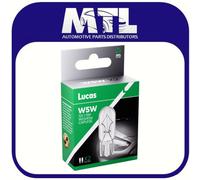 Lucas Llb501 W5W 12V 5W Car Bulb Twin Pack Side Position Licence Plate Interior Light Capless