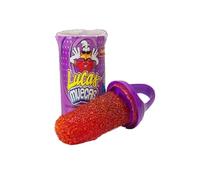 Lucas Muecas Chamoy 10 x 24g Pack/Mexican Spicy Chamoy Flavoured Candy, Fruity Candy Sweets with Chilli Powder Coating