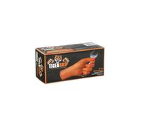 LUCAS OIL Tiger Grip Orange Nitrile Gloves - Medium - Pack of 100 [EPP8843]
