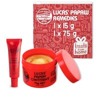 Lucas Pawpaw Lip Ointment, Lucas Pawpaw Cream, Lucas Pawpaw Ointment for Lips & Dry Skin - Unique All Skin Types, All Gender- Any Season Gift Pack with 75g and 15gr Pawpaw Balm