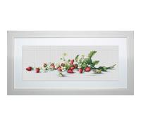 LUCAS-S Etude with Strawberries Counted Cross Stitch Kit Pack of 1