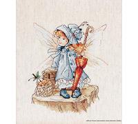 Lucas-S Flying Fairy Cross Stitch Kit, Cotton, Multi-Coloured 18 x 20.5 cm