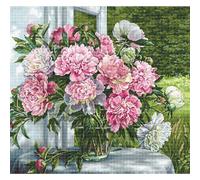 Lucas-S Peonies by The Window Counted Cross-Stitch Kit
