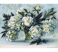 Lucas-S Peonies Counted Cross Stitch Kit