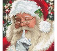 Lucas-S Santa Counted Cross Stitch Kit, 26 x 25 cm