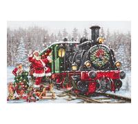 LUCAS-S Santa Express Counted Cross Stitch Kit, 42 x 28 cm