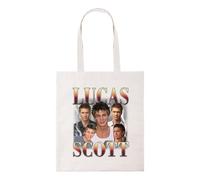 Lucas Scott, 2000s iconic icon tree hill meme novelty tv show series tote bag cotton shoper shopping reusable bags