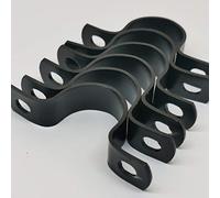 Lucas shops Two Hole Pipe Belt 3/4 Inch Pipe Fittings U Bracket (Pack of 6 Sets), Black