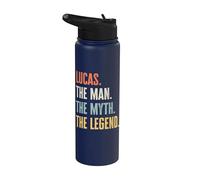 Lucas The Best, Man Myth Legend, Funny Best Name Lucas Stainless Steel Insulated Water Bottle