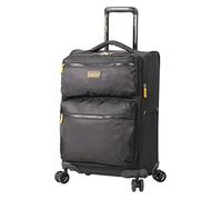 Lucas Ultra Lightweight Carry On - Softside 20 Inch Expandable Luggage - Small Rolling Bag Fits Most Airline Compartments - Durable 8-Spinner Wheels Suitcase, Black, 20 inches