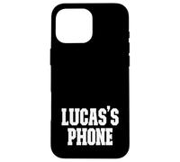 Lucas's Phone Lucas Name Personalized White Black Case for iPhone 16 Pro Max