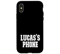 Lucas's Phone Lucas Name Personalized White Black Case for iPhone X/XS