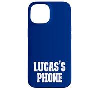 Lucas's Phone Lucas Name Personalized White Blue Case for iPhone 15