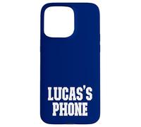 Lucas's Phone Lucas Name Personalized White Blue Case for iPhone 15 Pro Max