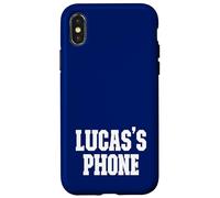 Lucas's Phone Lucas Name Personalized White Blue Case for iPhone X/XS