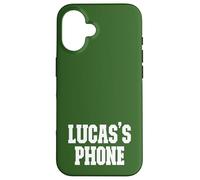 Lucas's Phone Lucas Name Personalized White Green Case for iPhone 16
