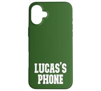 Lucas's Phone Lucas Name Personalized White Green Case for iPhone 16 Plus