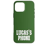 Lucas's Phone Lucas Name Personalized White Green Case for iPhone 16 Pro Max