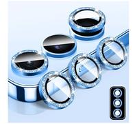 LucBuy Bling Camera Lens Protector for Samsung Galaxy A26/A36/A56, Tempered Glass Camera Cover Film Stickers, Glitter Automatic-Alignment Individual Metal Ring Screen Protector