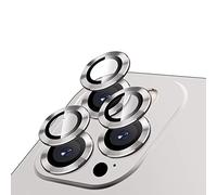 LucBuy Camera Lens Protector for iPhone 11 Pro/11 Pro Max, Premium HD Tempered Glass Aluminum Alloy Individual Ring Circle Lens Screen Cover Film,Anti-Scratch Lens Protector Sticker (Silver)