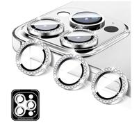 LucBuy Diamond Camera Lens Protector Compatible for iPhone 13 Pro/13 Pro Max, Sparkling Camera Lens Cover Film Stickers, Tempered Glass Screen Cover, Individual Auto-Align Metal Rings