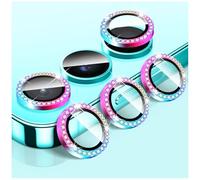 LucBuy Diamond Camera Lens Protector for Samsung Galaxy A35/A55, Bling Tempered Glass Back Camera Cover Screen Protector, Individual Aluminum Metal Protective Rings Film Stickers