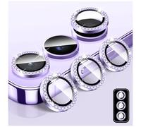 LucBuy Diamond Camera Lens Protector for Samsung Galaxy S24 Ultra, Bling Tempered Glass Back Camera Cover Screen Protector, Individual Aluminum Metal Protective Rings Film Stickers