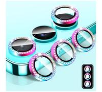 LucBuy Diamond Camera Lens Protector for Samsung Galaxy S25 Ultra, Bling Tempered Glass Back Camera Cover Screen Protector, Individual Aluminum Metal Protective Rings Film Stickers