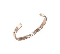 LucBuy Inspirational Cuff Bracelets, Stainless Steel Mantra Quote Engraved Bangle, Adjustable Open Band Personalized Jewelry for Sister Mother Daughter Friends (Style 6)