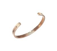LucBuy Inspirational Cuff Bracelets, Stainless Steel Mantra Quote Engraved Bangle, Adjustable Open Band Personalized Jewelry for Sister Mother Daughter Friends (Style 3)