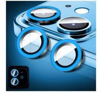 LucBuy Luminous Camera Lens Protector Compatible for iPhone 17 Air, Bling Noctilucent Tempered Glass Camera Cover Film Stickers, Upgraded Auto-Align Anti-Scratch Alloy Rings