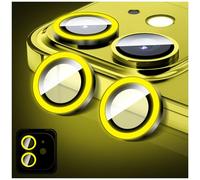 LucBuy Luminous Camera Lens Protector for iPhone 17 Air, Bling Noctilucent Tempered Glass Camera Cover Film Stickers, Upgraded Auto-Align Anti-Scratch Alloy Rings