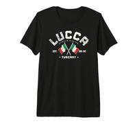 Lucca Italy Flag Lucca Tuscany Gift Toscana Premium T-Shirt