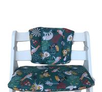 LUCCA kids Cushion for evolutionary high chair, plasticised coating for easy cleaning, compatible with Hauck Alpha and similar models (jungle)