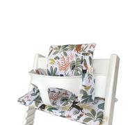 LUCCA kids Tripp Trapp Stokke High Chair Cushion, Laminated Coating for Easy Cleaning, White Forest