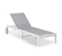 Lucca Lounger Deckchair Polyester Aluminium 4-Step