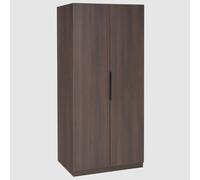 lucca wooden wardrobe with 2 doors in espresso