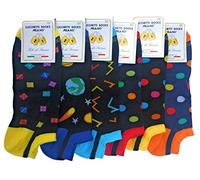Lucchetti Socks Milano Men's Socks Cotton Colourful Pattern Scotland Dots Designs Short Ankle Socks Made in Italy, Summer is magic set of 6 pairs, 41-46