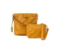 Lucchi Design Mustard Women's Handbag Style Elegant Everyday Shoulder Tote with Faux Leather, Spacious Interior & Modern Gold-Tone