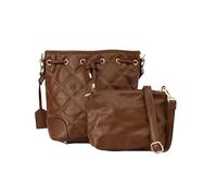 Lucchi Design Women’s Handbag Chocolate Brown Style Sophisticated Faux Leather Tote with, Elegant Gold Hardware & Multi-Pocket Interior