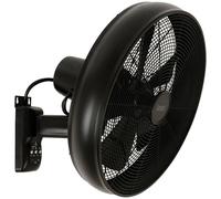Beacon Lighting Beacon Breeze wall fan, black, Ø 41 cm, quiet