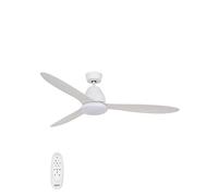 DC ceiling fan with LED light and remote Whitehaven Matt White 142 cm 56"