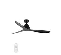 DC ceiling fan with remote Fan without lights Whitehaven Black 142 cm 56"