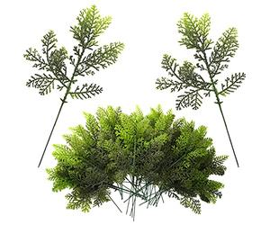 Luccyle 36Packs Artificial Pine Needles Branches,Green Plants Pine Needles DIY Accessories for Garland Wreath Christmas Embellishing