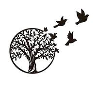 Luccyle Metal Tree of Life Wall Decor, Tree Life Metal Wall Art, Art Tree Life Wall Decor,Tree of Life Wall Art Silhouette Art Gift Indoor Home Decor Ideas,For Bedroom Living Room Kitchen (30x30cm)