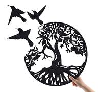 Luccyle Tree of Life Wall Art, Large Tree of Life Metal Wall Art Decoration, Suitable for Home Office, Living Room, Garden, Bedroom, Decor Sculpture (50x50cm)