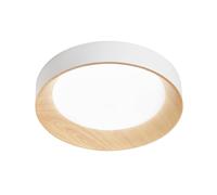 Luce Ambiente Design Arka LED ceiling lamp, Ø 50 cm, white/wood look, metal, CCT