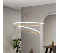 Luce Ambiente Design Axis LED hanging light, Ø 80/60 cm, gold-coloured, metal, CCT