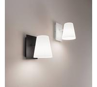 Luce Ambiente Design Cult wall lamp, black and white, width 11 cm, metal and fabric